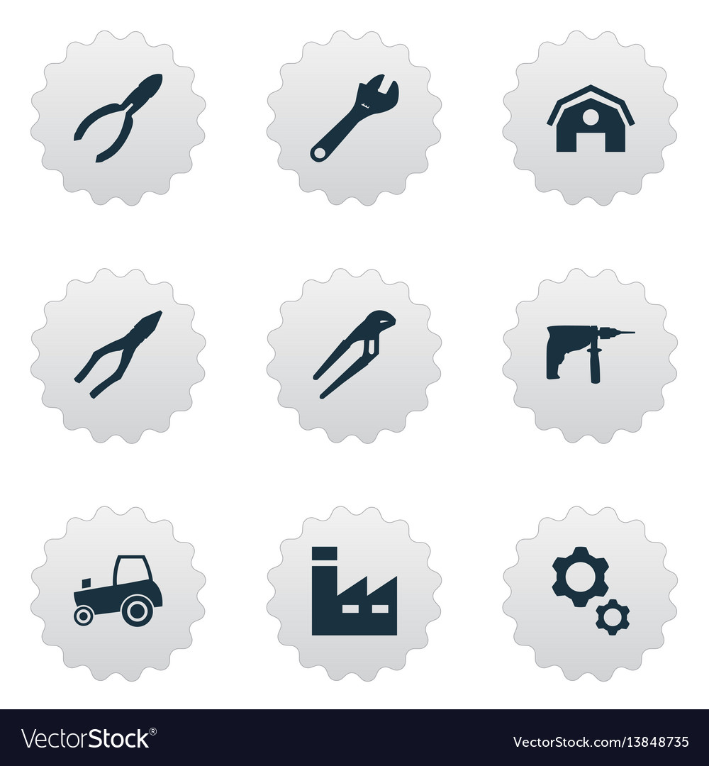 Set of simple axe icons vector image Set of simple axe icons