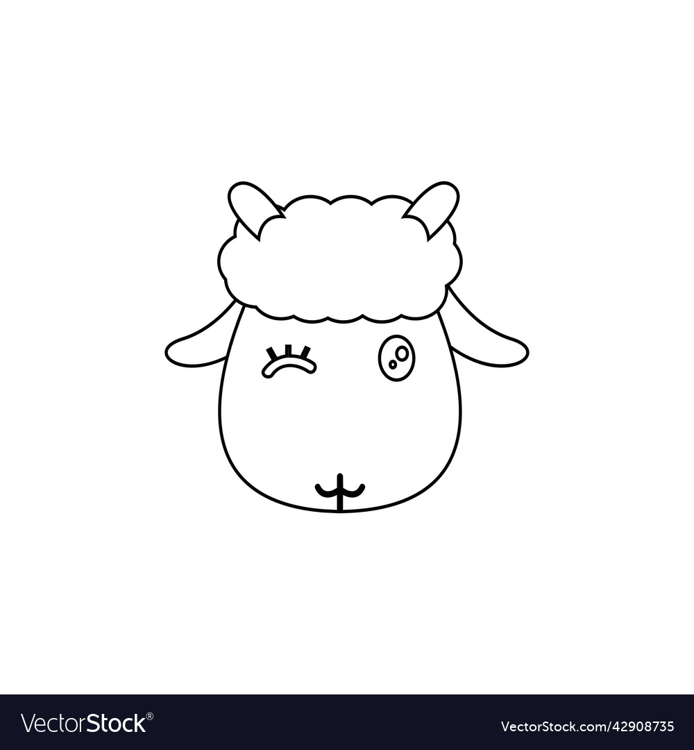 Sheep element design vector image Sheep element design