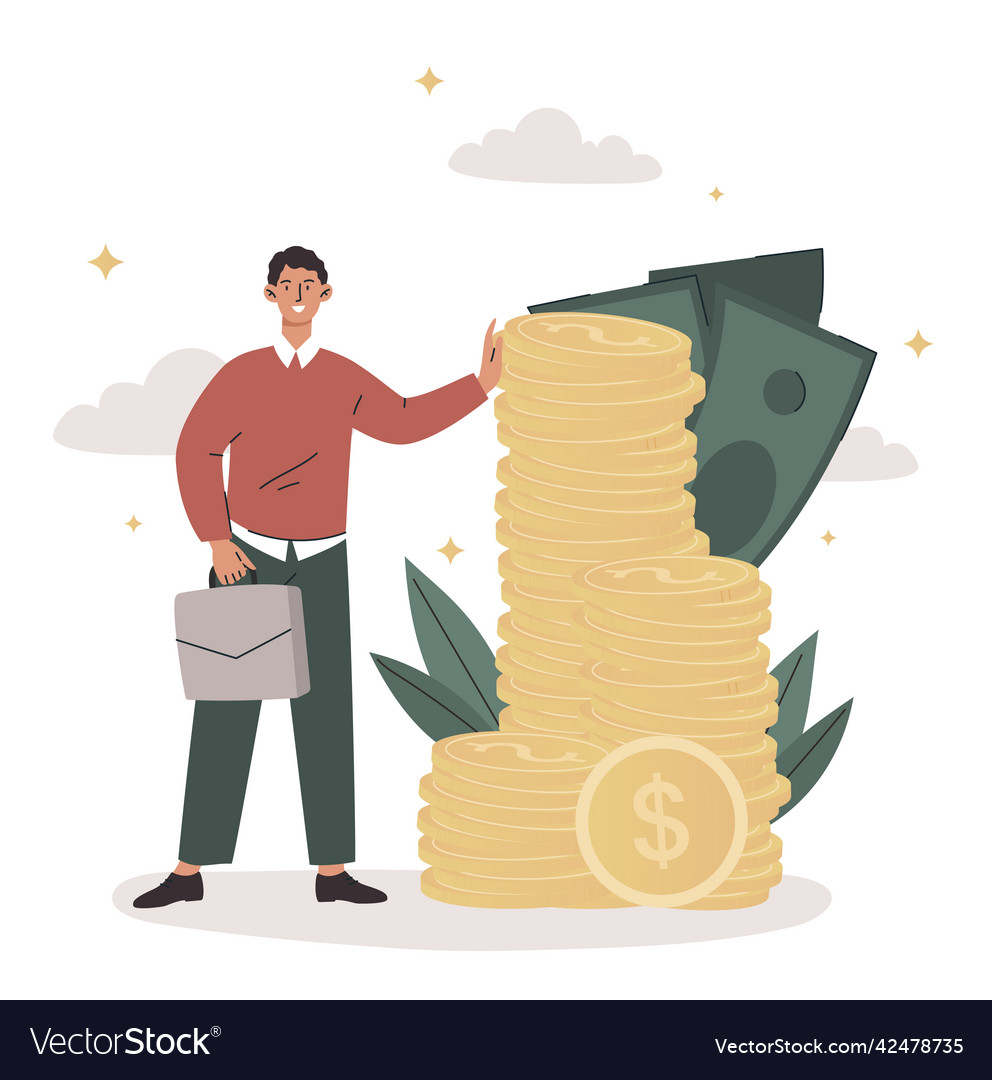 Successful businessman concept Royalty Free Vector Image