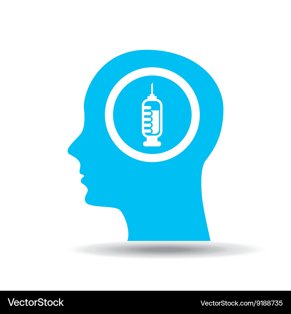 Thinking in medicine design Royalty Free Vector Image