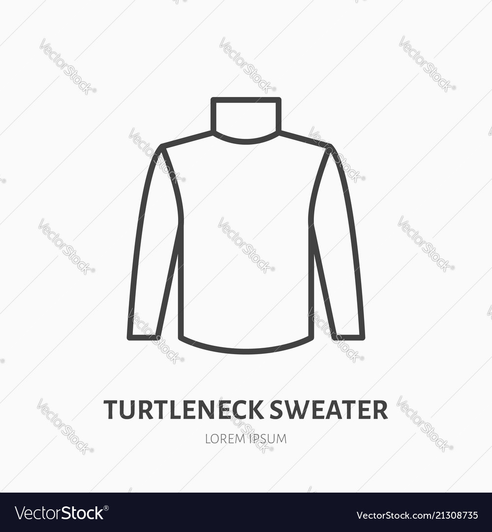 Line art turtleneck sweater best sale