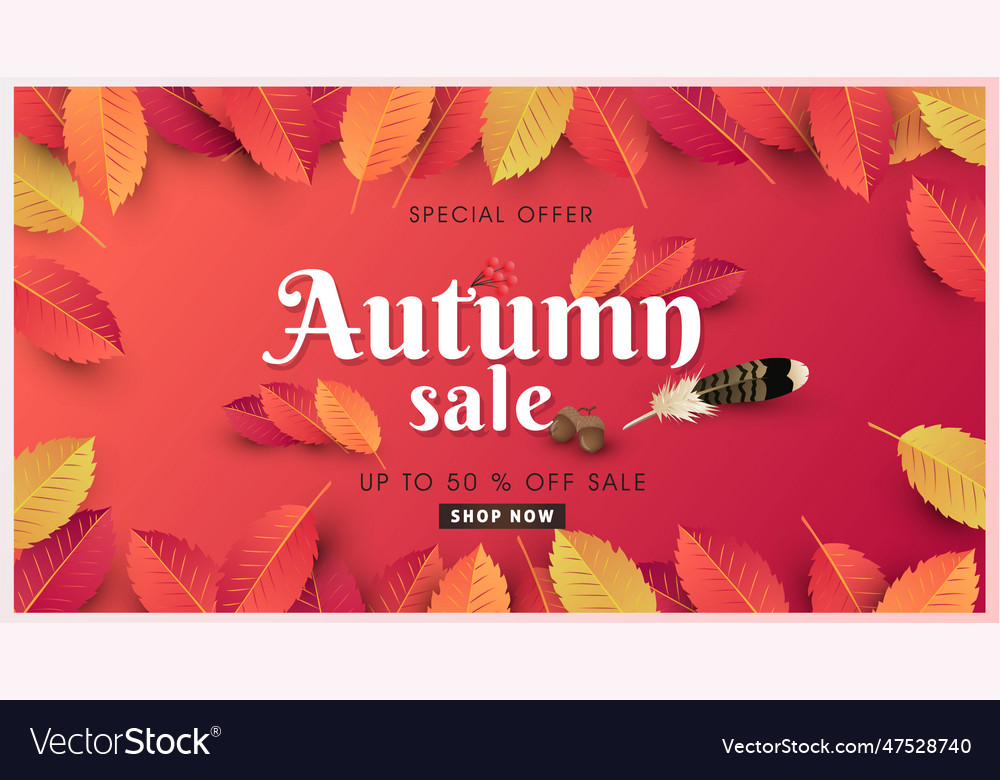 Autumn super sales and special offers discount