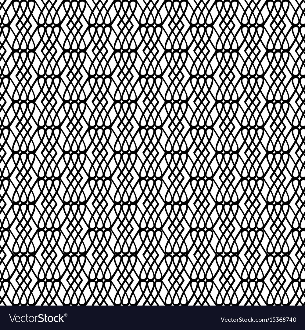 Black and white geometric linear pattern Vector Image