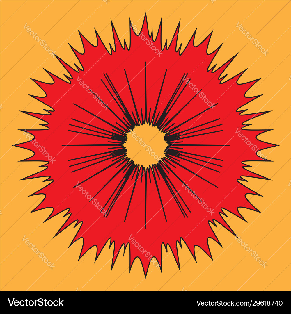 Bright red comic splash Royalty Free Vector Image