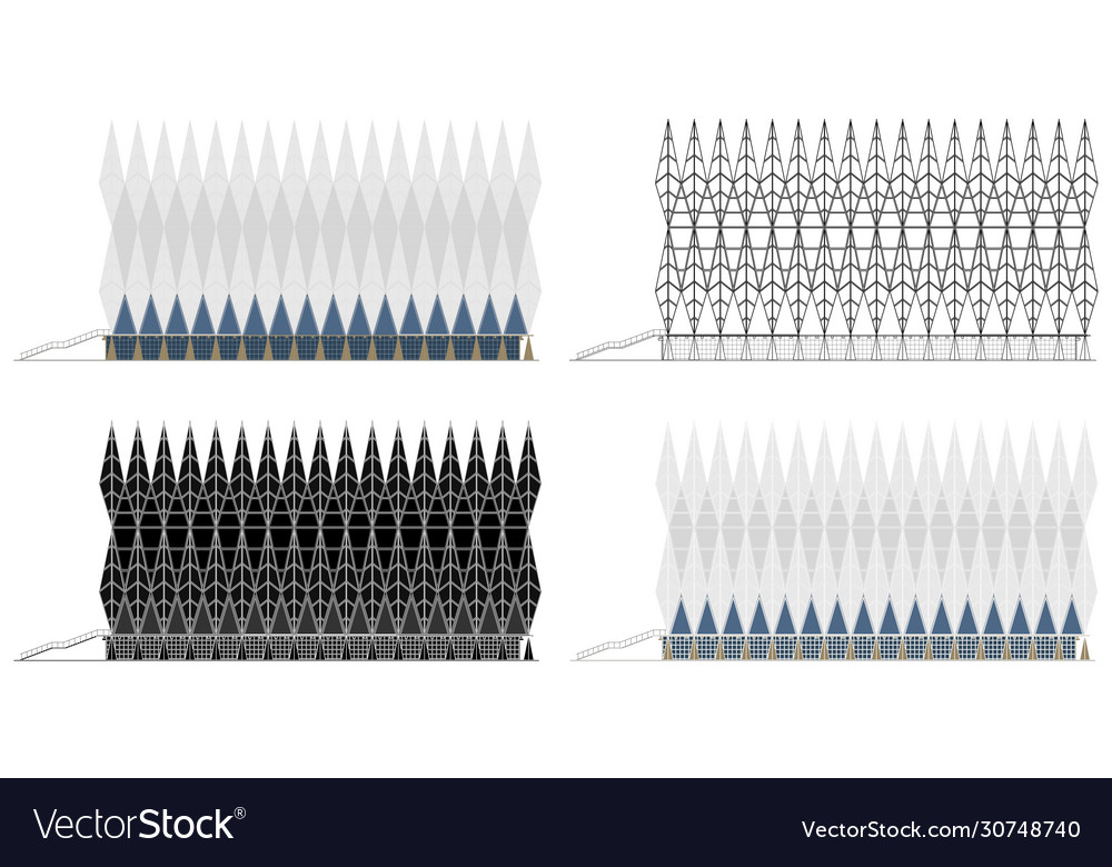 Cadet chapel in right view Vector Image Cadet chapel in right view