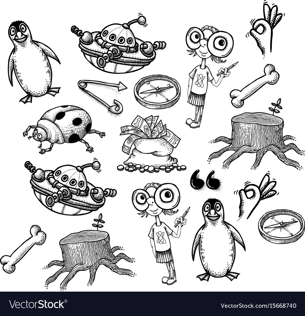 Cartoon characters seamless pattern