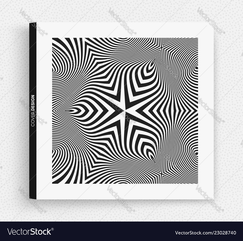 Cover design template black and white Royalty Free Vector