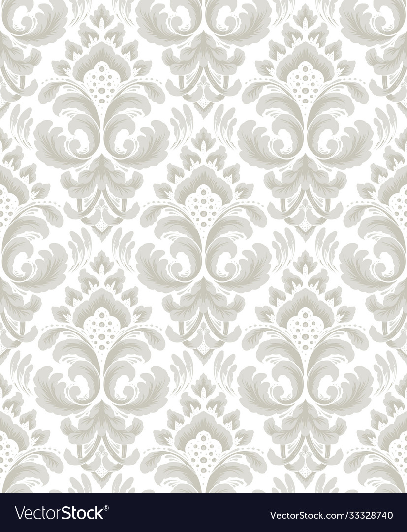Damask seamless pattern element classical Vector Image Damask seamless pattern element classical