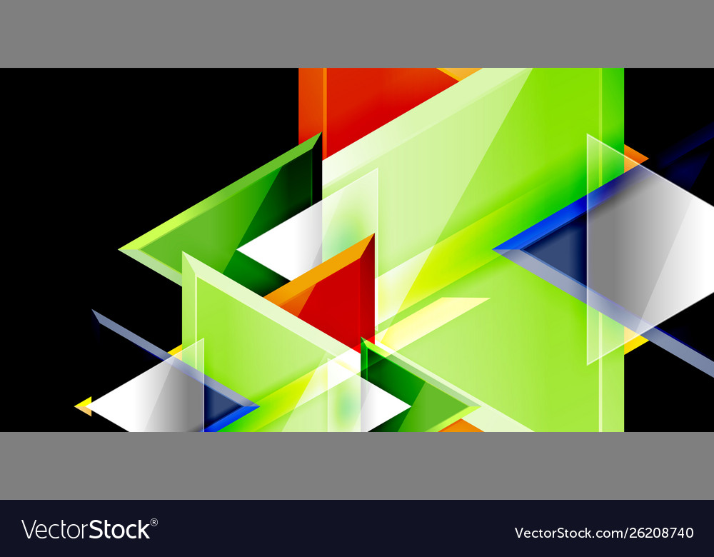 Dynamic triangle composition abstract background