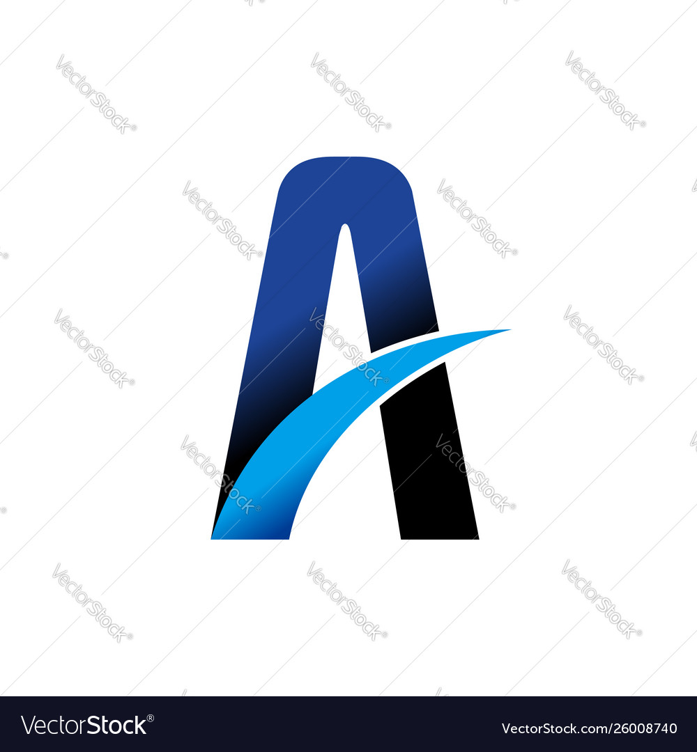 Highway lane letter a swoosh symbol design Vector Image