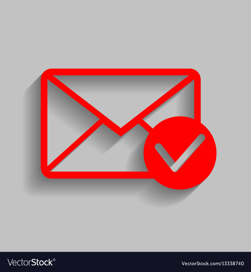 Mail sign with allow mark