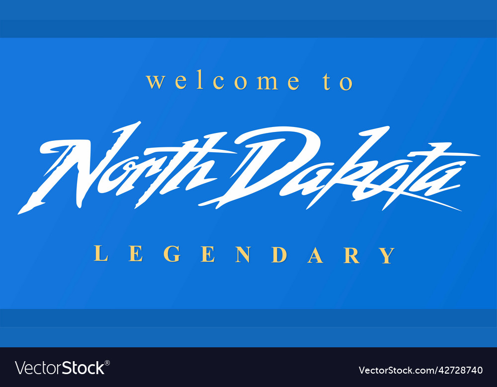 North dakota legendary with best quality Vector Image