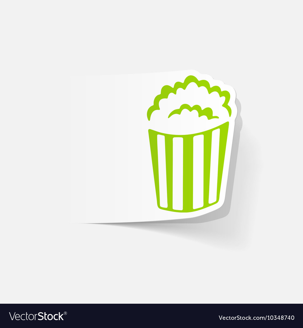 Realistic design element popcorn