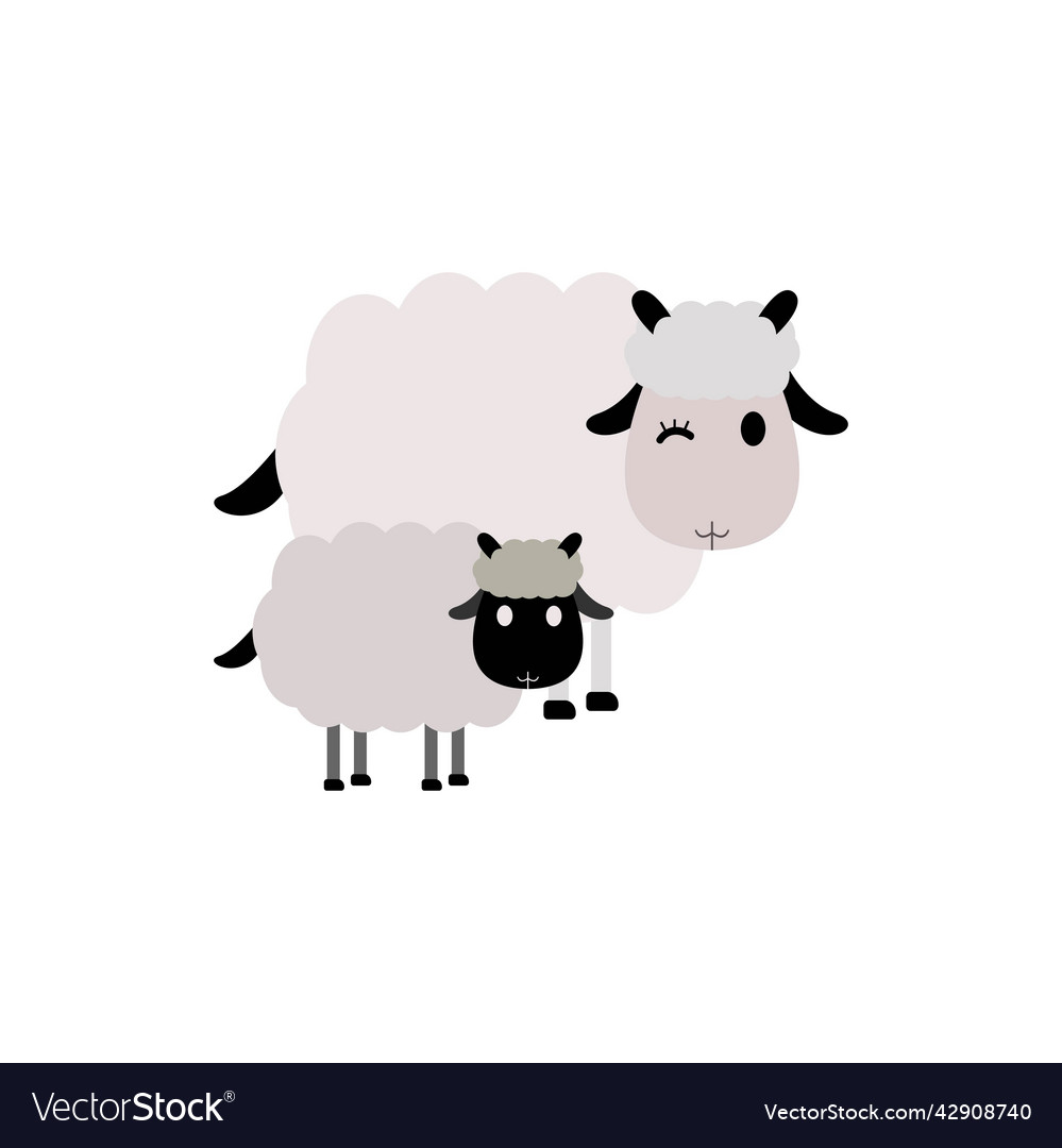 Sheep element design vector image Sheep element design