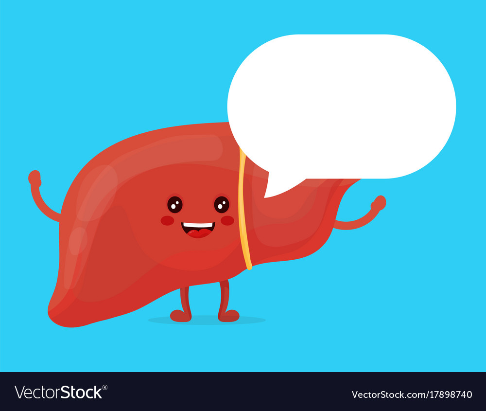 Strong healthy happy liver character Royalty Free Vector Strong healthy happy liver character Royalty Free Vector