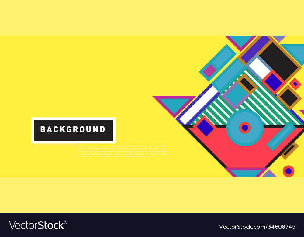 Abstract colorful rectangle background for banner vector image Abstract colorful rectangle background for banner
