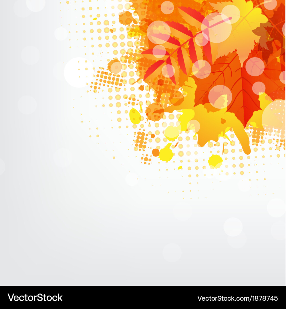 Background with autumn leaf Royalty Free Vector Image