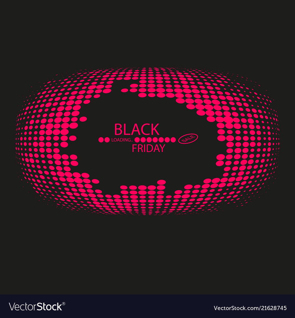 Black friday dots with loading bar on