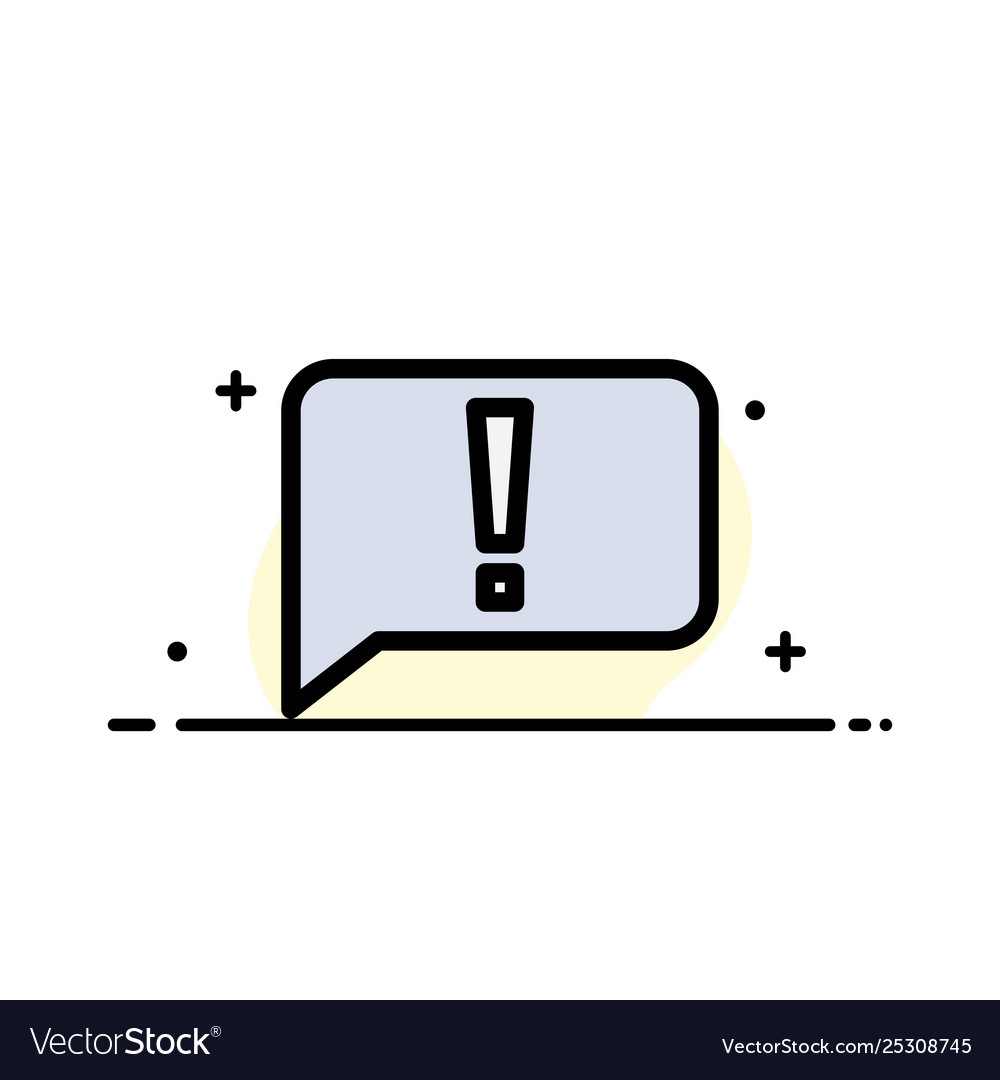 Chat error basic ui business flat line filled Vector Image Chat error basic ui business flat line filled