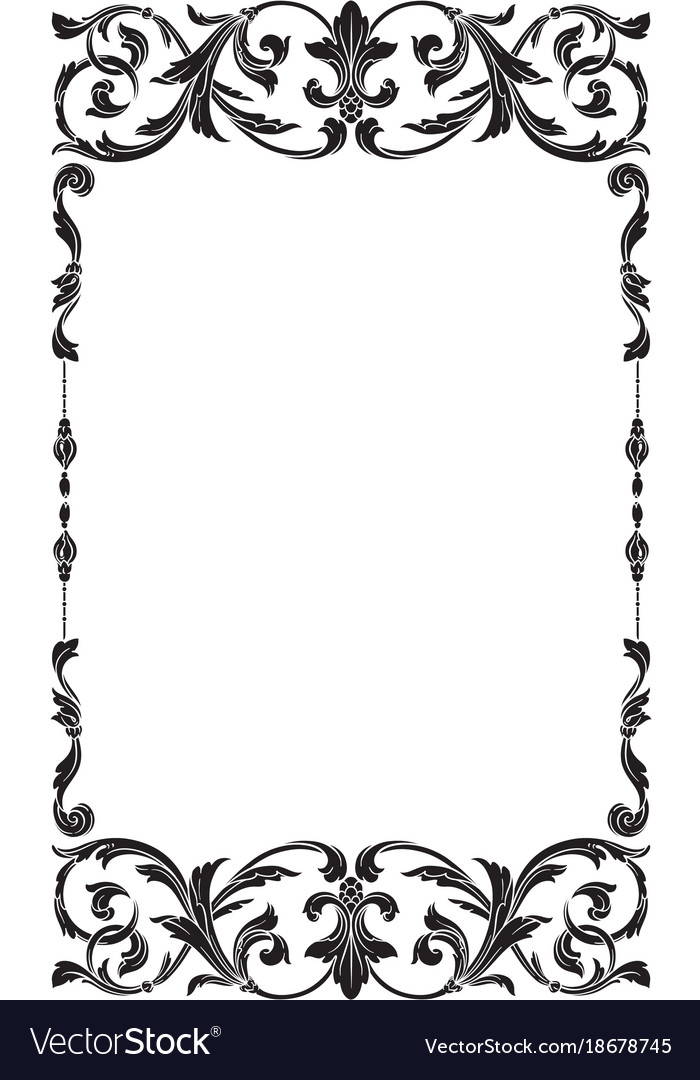 Classical baroque ornament Royalty Free Vector Image