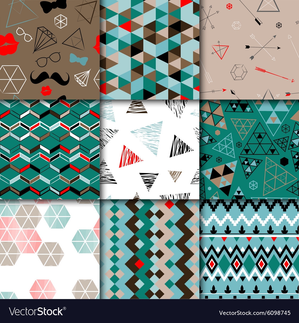 Colorful Retro Geometric Patterns