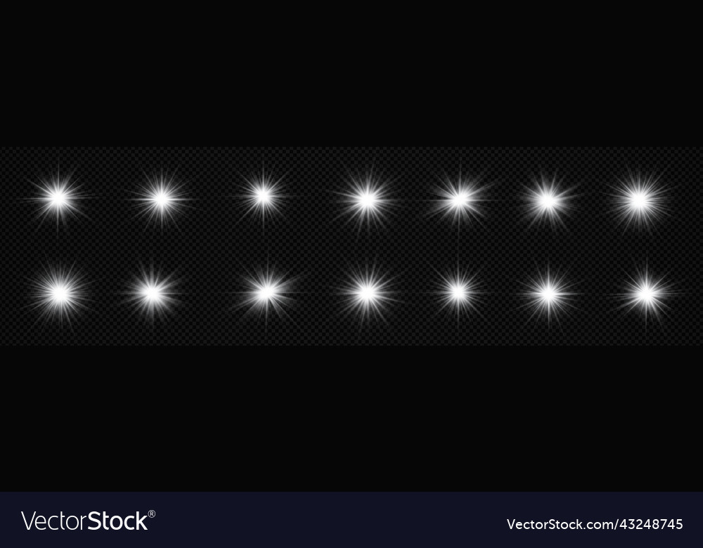 Glow bright light star white sun rays sunshine Vector Image