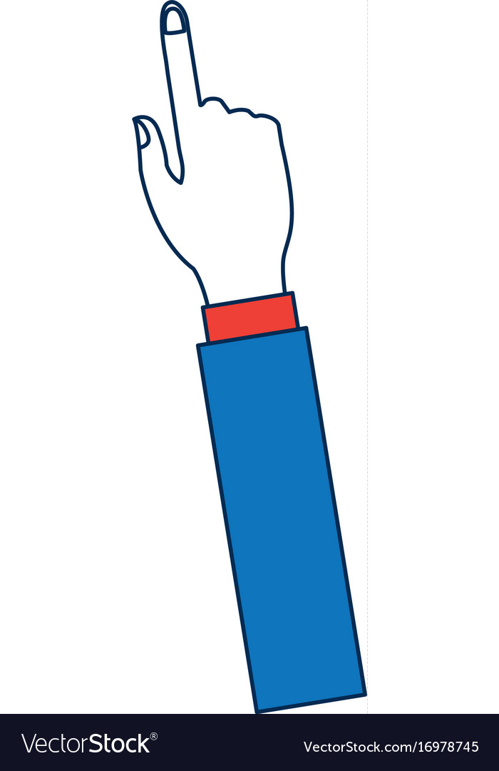 Hand with index finger pointing up icon