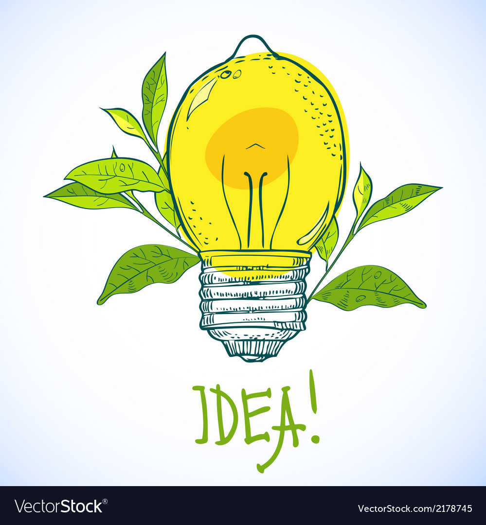 Lamp in the form of lemon idea