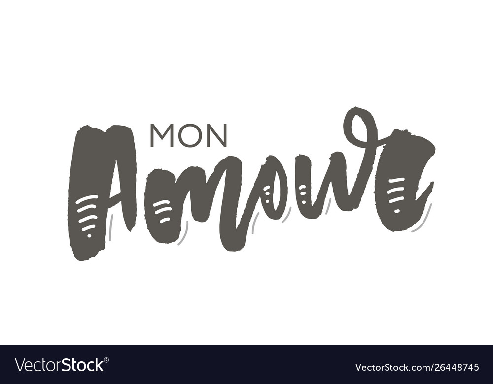 Mon Amour Postcard My Love In French Phrase Vector Image mon-amour-postcard-my-love-in-french-phrase-vector-image