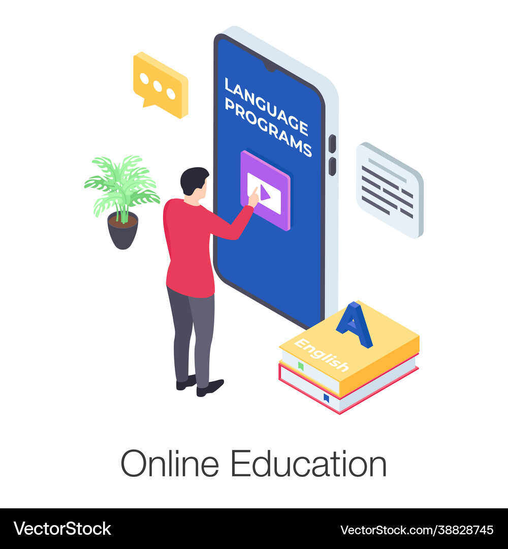 Online learning Royalty Free Vector Image - VectorStock