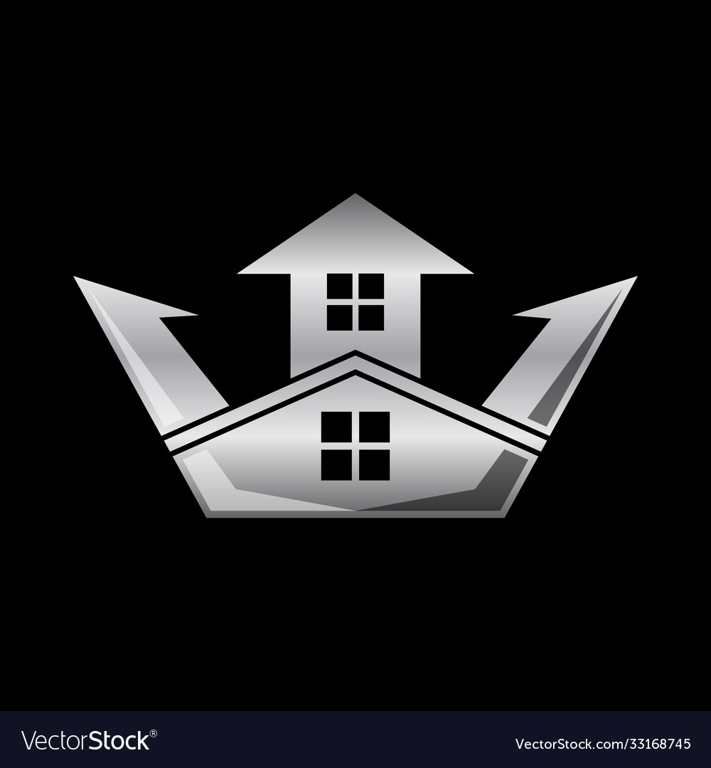 Immobilien König Logo kreatives Konzept vector image Immobilien König Logo kreatives Konzept