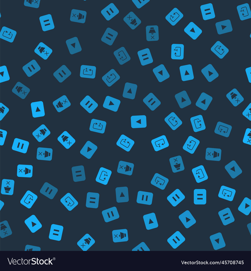 Set pause button repeat track music player play vector image Set pause button repeat track music player play