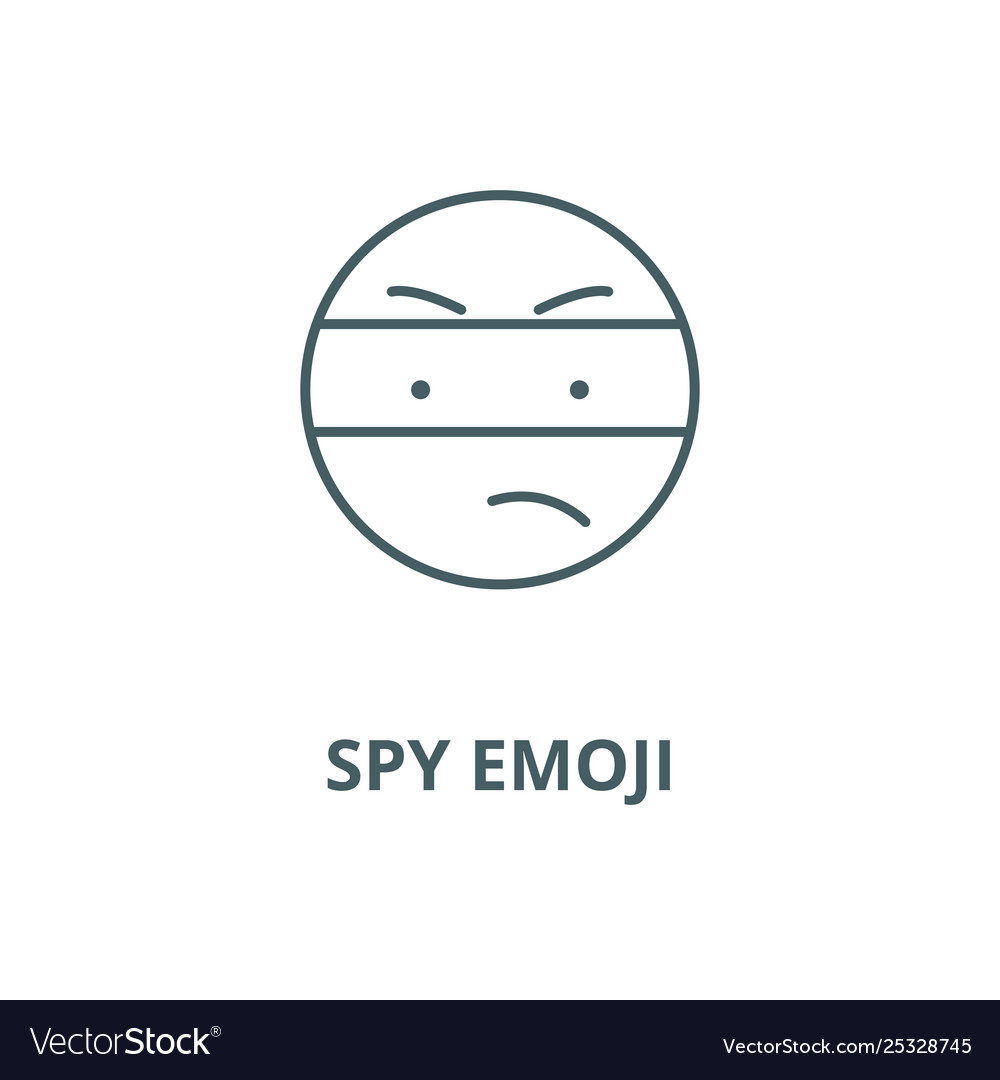 Spy Emoji Linie Symbol lineare Konzept vector image Spy Emoji Linie Symbol lineare Konzept