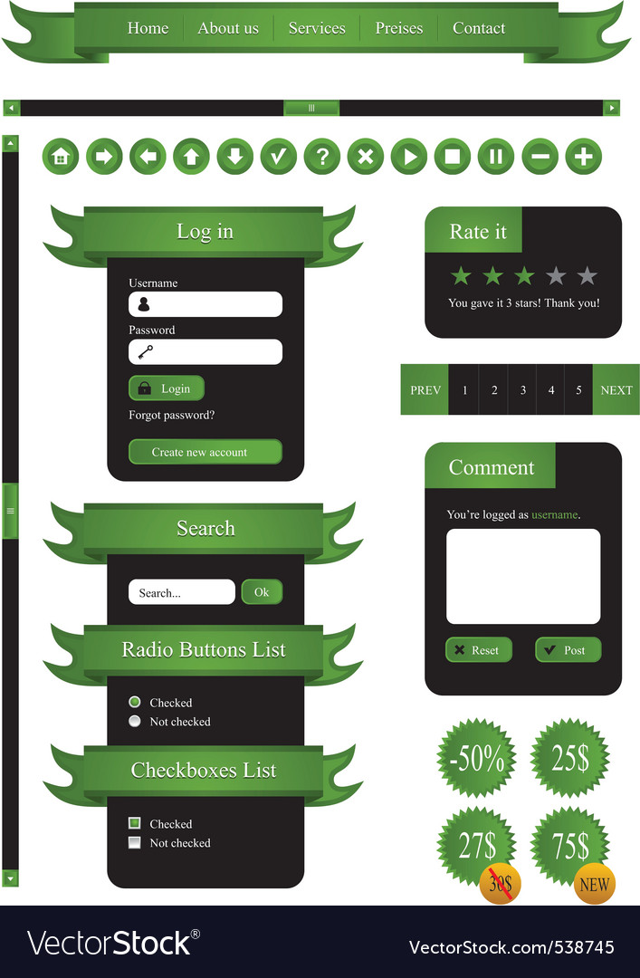 Web UI Elements & Templates