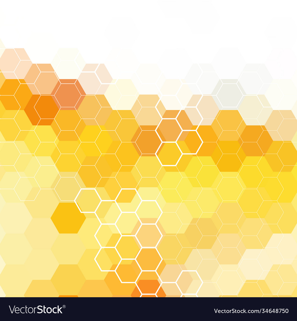 Abstract trendy orange hexagonal pattern modern