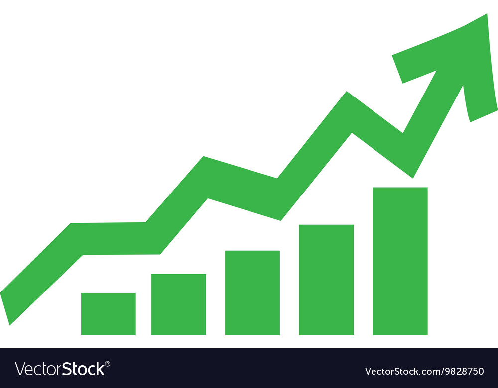 Bar Graph with Upward Arrow