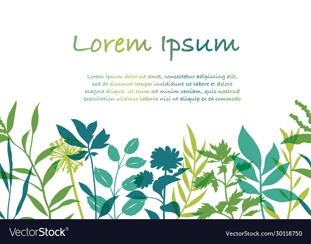 Botanical Background with Text