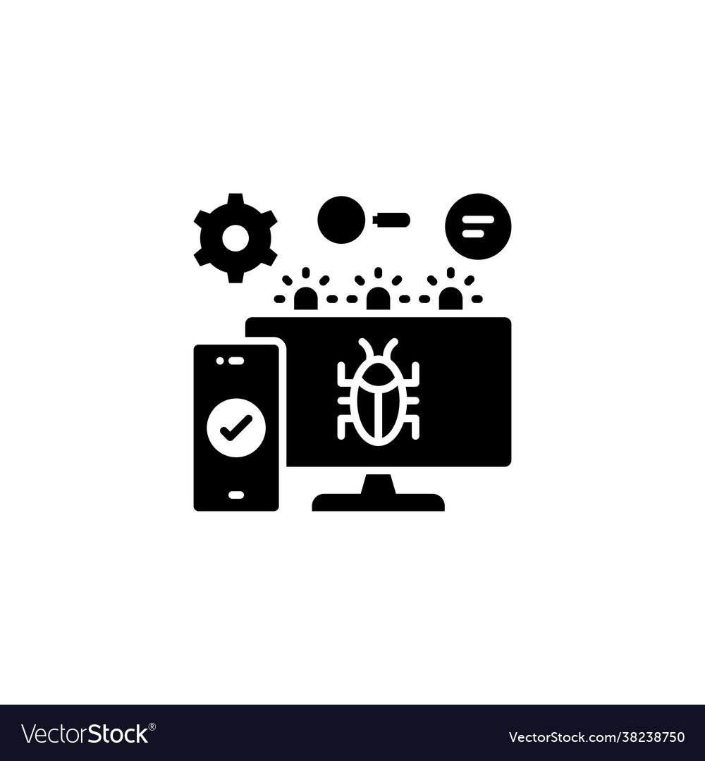 Bug fixing icon in logotype