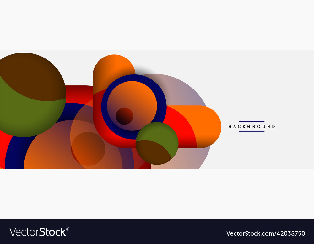 Circle and round shapes abstract background Vector Image Circle and round shapes abstract background
