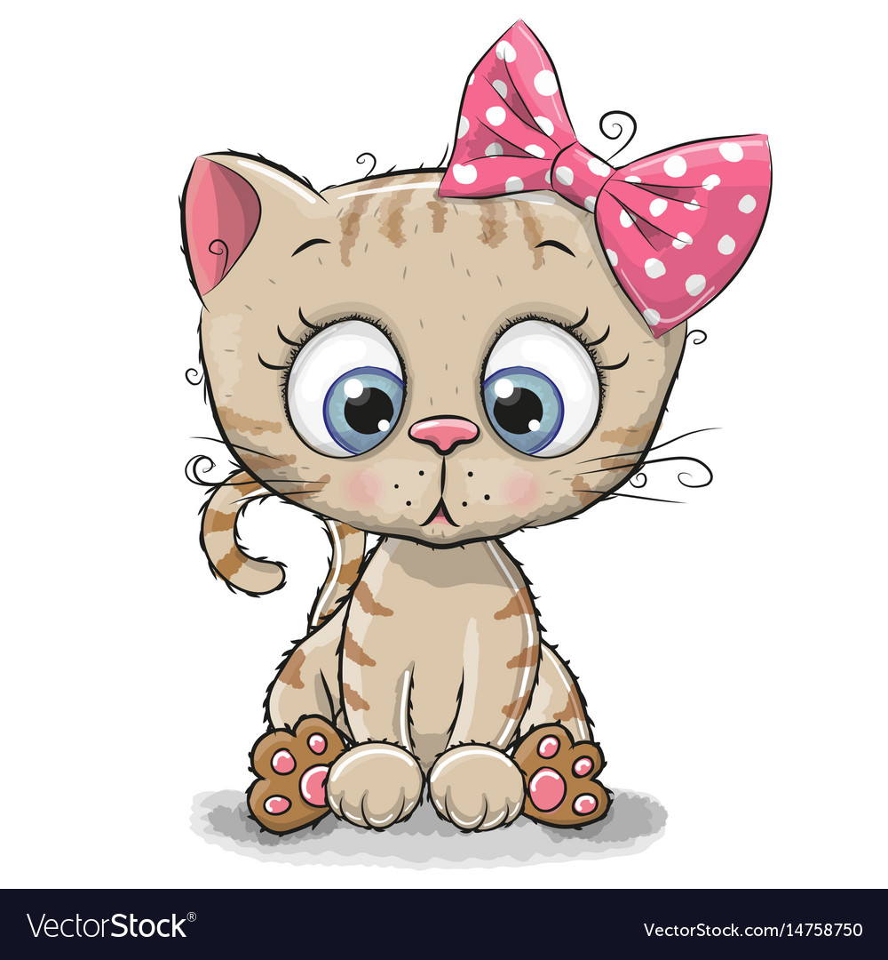 cute kitten cartoon Cat cartoon cute illustration isolated vector
background depositphotos