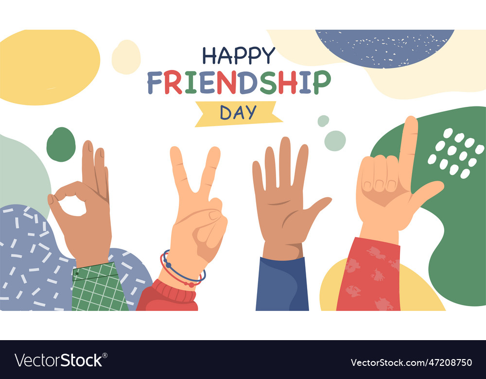 Happy friendship day Royalty Free Vector Image