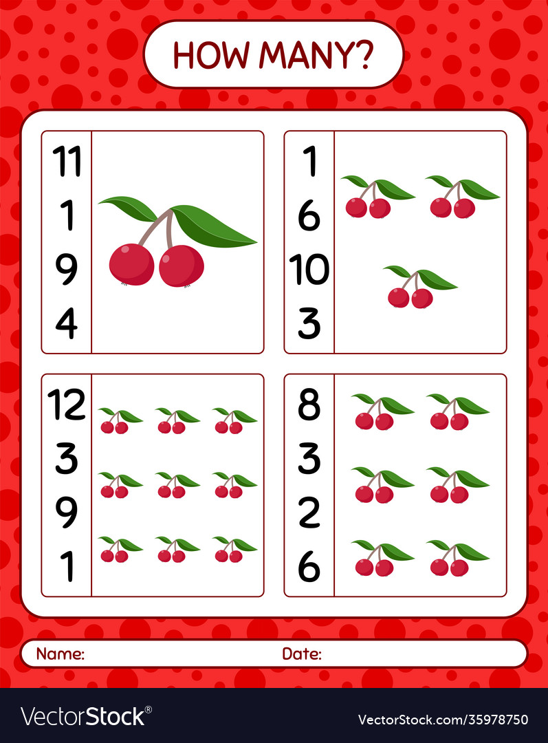 How many counting game with indian prune vector image How many counting game with indian prune
