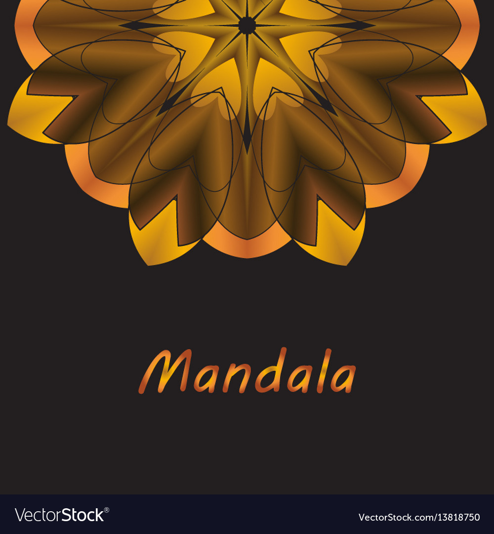 Round pattern element on a black background