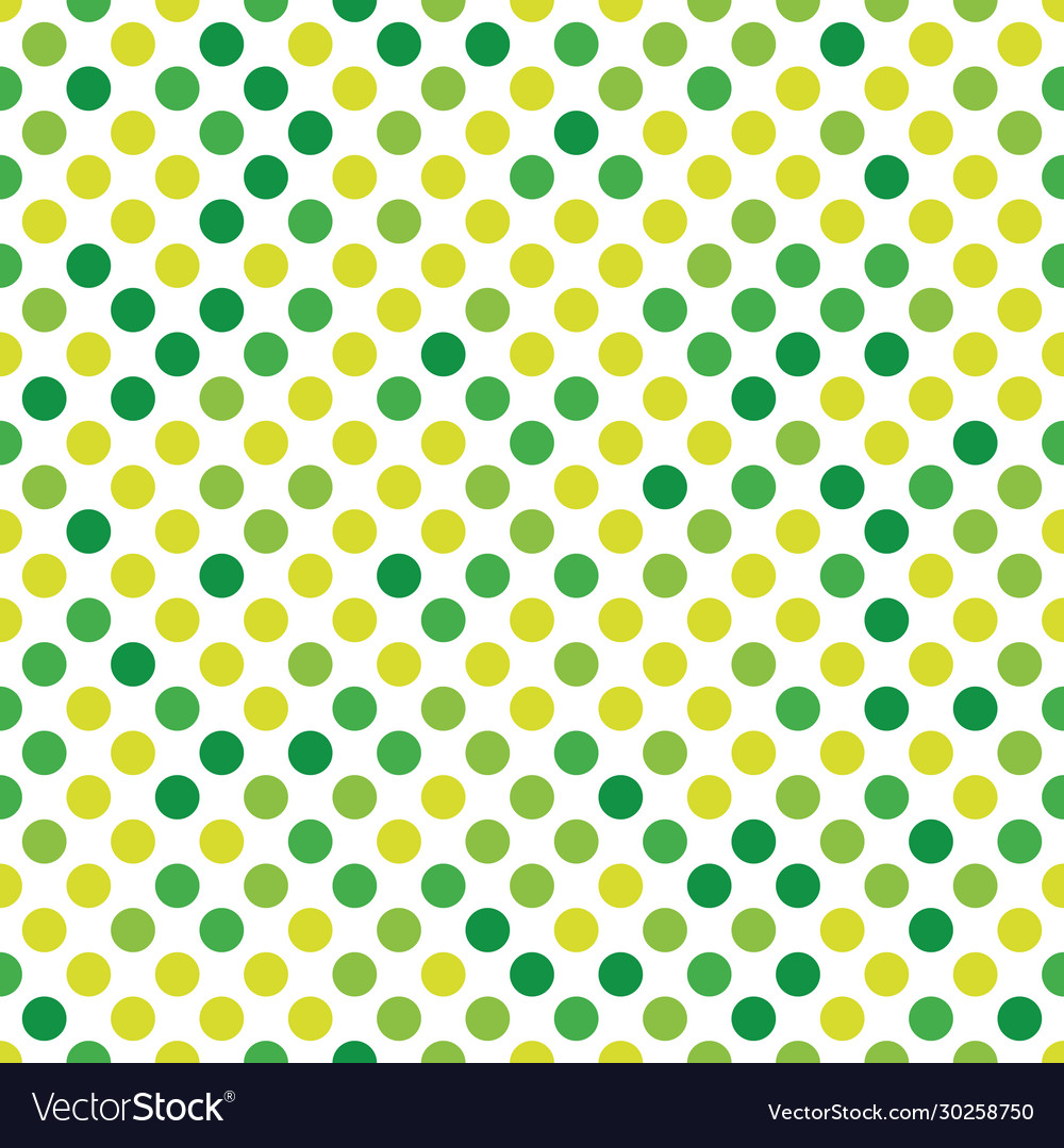 Seamless polka dot pattern green dots in random