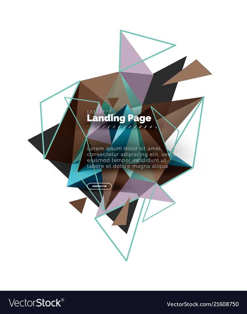 Triangular design abstract background landing