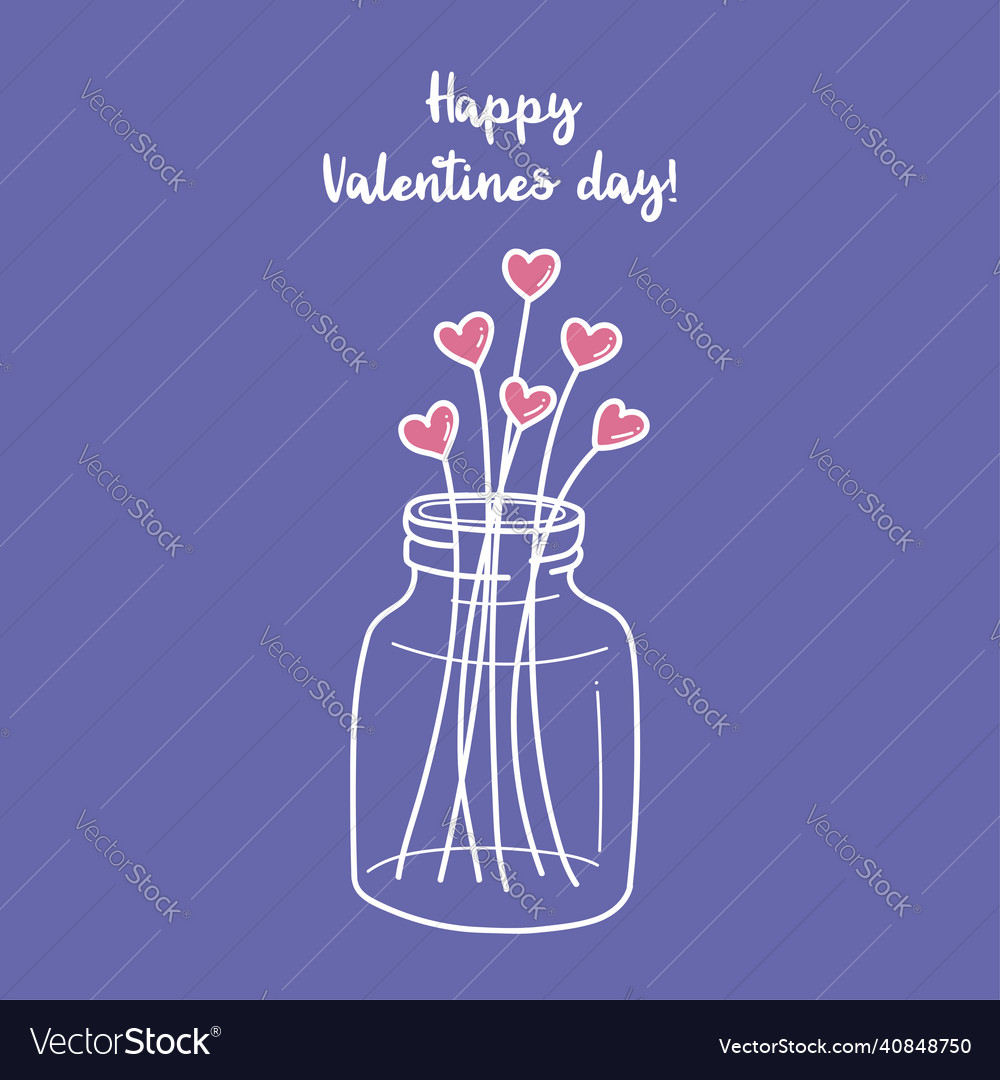 Valentinstag Grußkarte in trendigen Farben rosa