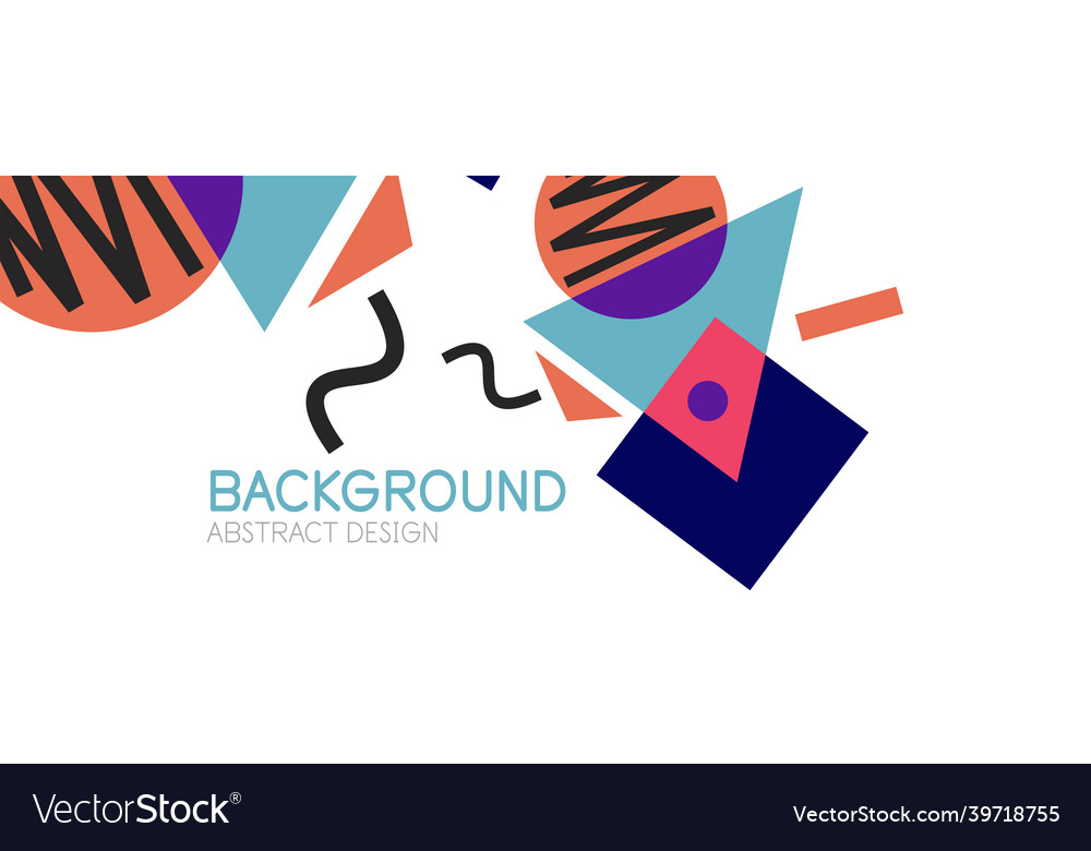 Abstract background blocks lines triangles vector image Abstract background blocks lines triangles