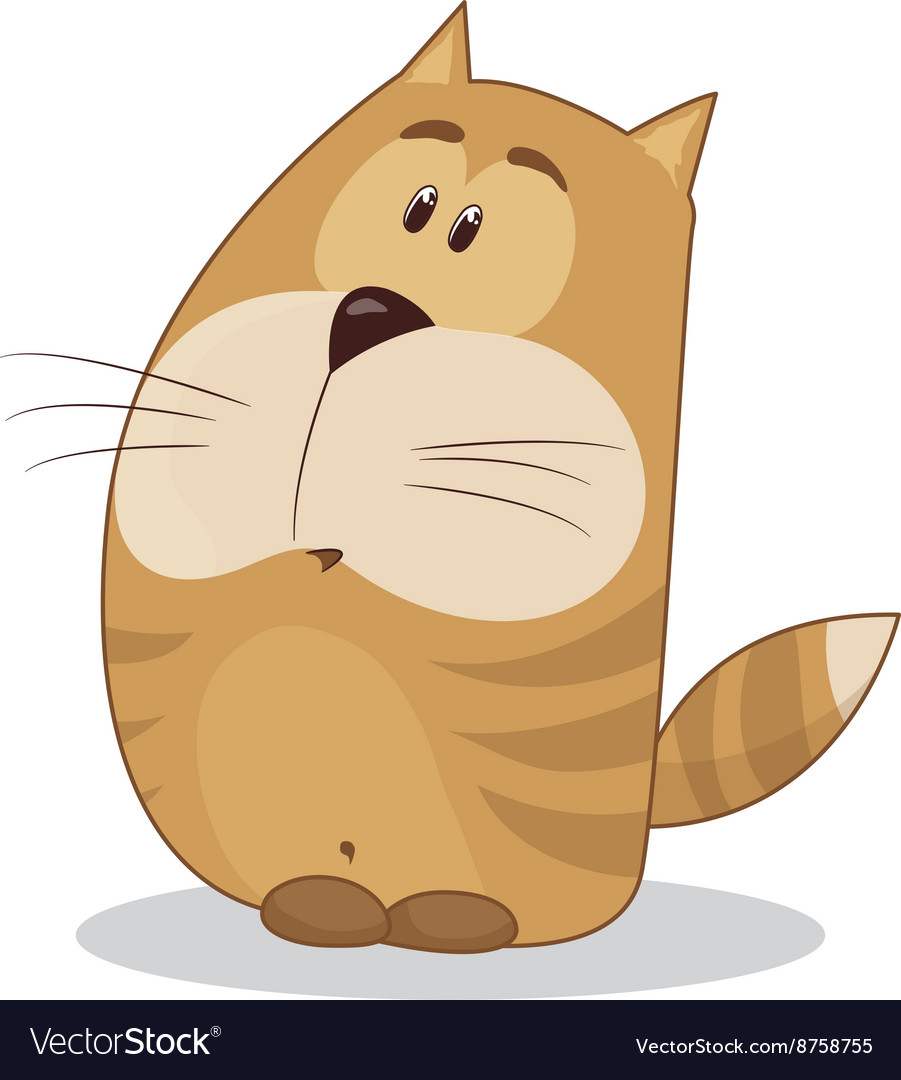 Amusing animation chubby cat the lost