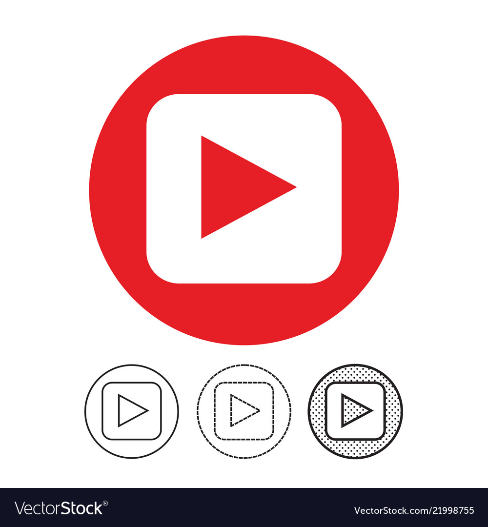 Button video player icon
