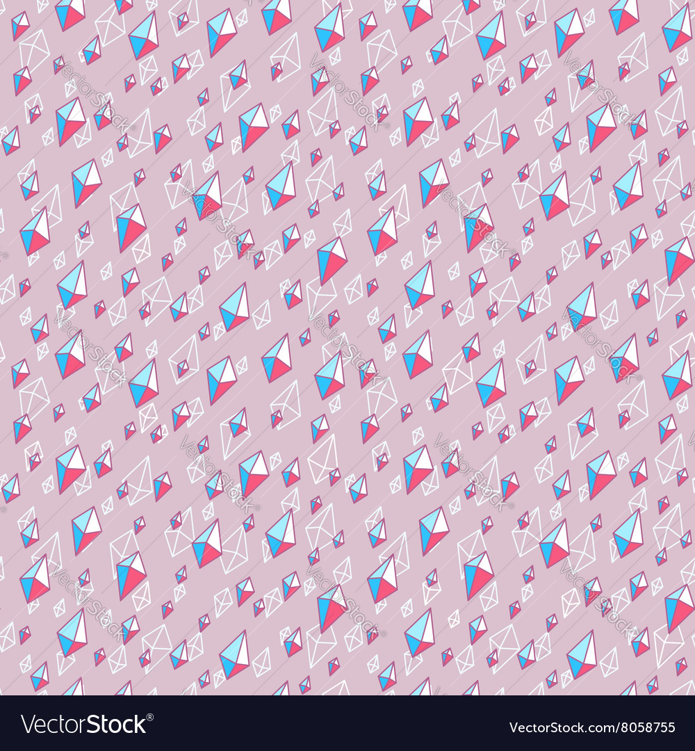 Crystal diamonds seamless pattern